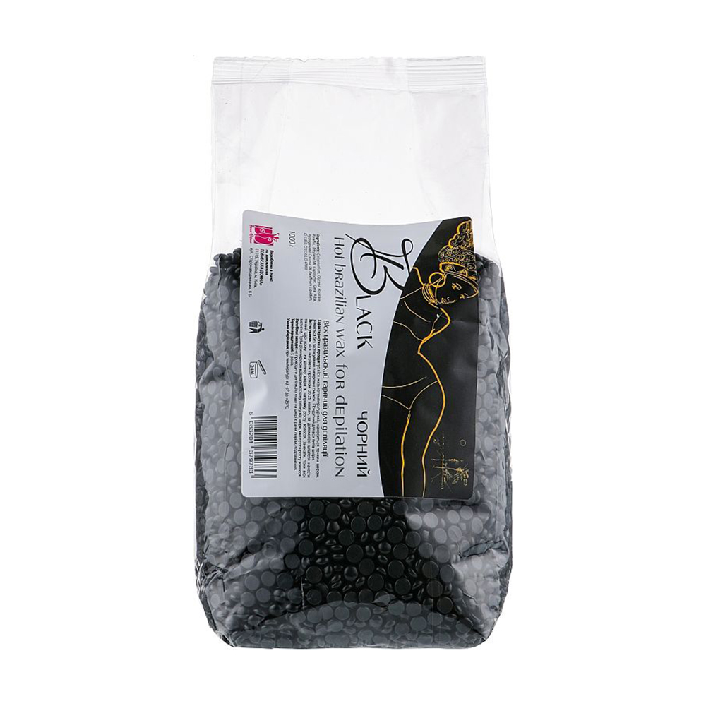 Гарячий бразильский віск для депіляції Bella Donna Hot Brazilian Wax Чорний у гранулах, 1 кг